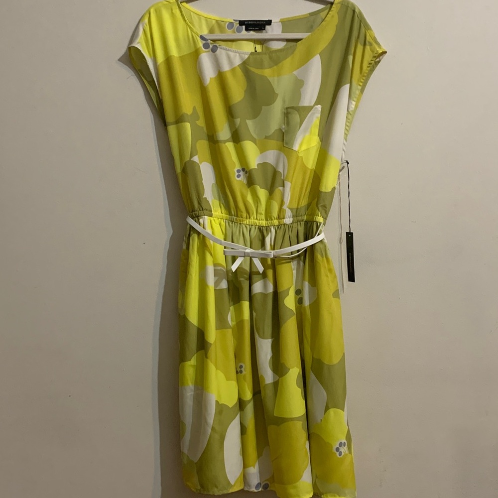 BCBG Yellow and Green Dress
